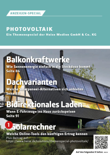 Photovoltaik – © just 4 business GmbH – Heise Medien GmbH & Co. KG